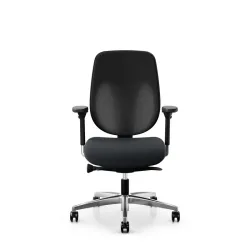 Giroflex 353 office chair without headrest & with 4D armrests Black/Chrome-plated, New, Ergonomic chair - ideal for flexible working