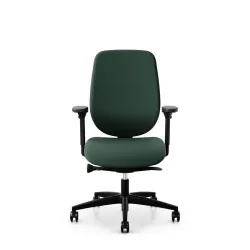 Giroflex 353 office chair without headrest & with 4D armrests Dark green/Black, New, Ergonomic chair - ideal for flexible working