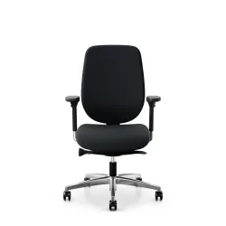 Giroflex 353 office chair without headrest & with 4D armrests Black/Chrome-plated, New, Ergonomic chair - ideal for flexible working