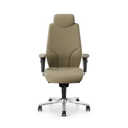 Giroflex 64-9778 executive chair with 4D armrests, Light brown/Chrome-plated, New, Ergonomic chair - ideal for flexible working