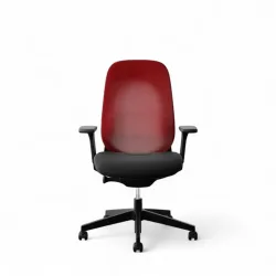 Office swivel chair Giroflex 40-4049 with 3D armrests, Red/Black, New, Ergonomic chair - ideal for flexible working