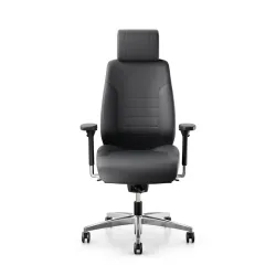 Swivel chair  Giroflex 60 with headrest & with 4D armrests Gray/Chrome-plated, New, Ergonomic chair - ideal for flexible working