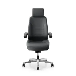 Swivel chair  Giroflex 60 with headrest & with folding armrests Gray/Chrome-plated, New, Ergonomic chair - ideal for flexible working