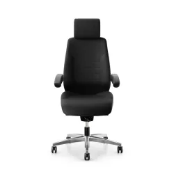 Swivel chair  Giroflex 60 with headrest & with folding armrests Black/Chrome-plated, New, Ergonomic chair - ideal for flexible working