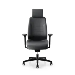 Swivel chair  Giroflex 60 with headrest & with 4D armrests Gray/Black, New, Ergonomic chair - ideal for flexible working
