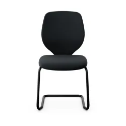 Giroflex 353 cantilever conference chair without armrests, Black/ Black, New
