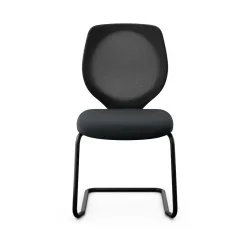 Giroflex 353 cantilever conference chair without armrests, Black/ Black, New