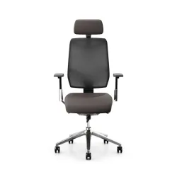 Executive chair Giroflex 68-3519 with 3D armrests, Brown/Chrome-plated, New, Ergonomic chair - ideal for flexible working