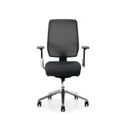 Giroflex office chair 68-3519 with 3D armrests, Black/Chrome-plated, New, Ergonomic chair - ideal for flexible working
