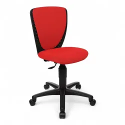 Topstar Kinderdrehstuhl High S´cool, ohne Armlehnen, Muldensitz, 3D-Netz-Rückenlehne, rot/schwarz