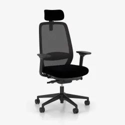 Tradingzone Elovie Active Pro 2 office chair with 4D armrests, Black, New, Ergonomic chair - ideal for flexible working