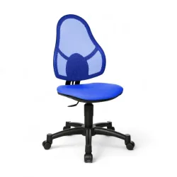 Topstar Kinderdrehstuhl Open Art Junior, ohne Armlehnen, Muldensitz, Netzrücken, blau/schwarz