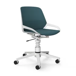 Office swivel chair Aeris Numo Task without armrests, Blue/White, New, Ergonomic chair - ideal for flexible working