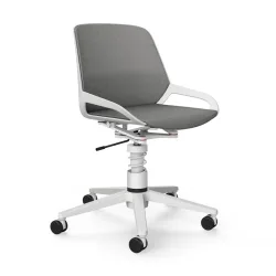 Office swivel chair Aeris Numo Task without armrests, Light grey/White, New, Ergonomic chair - ideal for flexible working