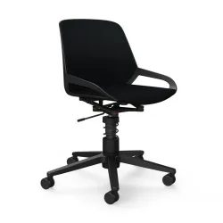 Office swivel chair Aeris Numo Task without armrests, Black/Black, New, Ergonomic chair - ideal for flexible working