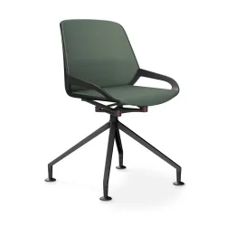 Aeris Numo Comfort conference chair Light green/Black without armrests, New - Perfect for office and reception