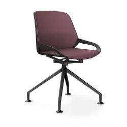 Aeris Numo Comfort conference chair Light violet/Black without armrests, New - Perfect for office and reception