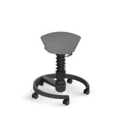 Aeris Swopper office stool Light grey/Black, New, Dynamic sitting - ideal for healthy sitting