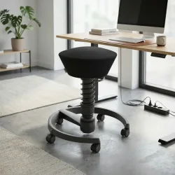 Aeris Swopper office stool Black/Black, New, Dynamic sitting - ideal for healthy sitting