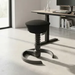Aeris Swopper office stool Black/Black, New, Dynamic sitting - ideal for healthy sitting