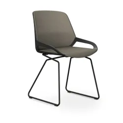 Skid-base chair Aeris Numo Comfort Beige/Black without armrests, New - Comfortable seating