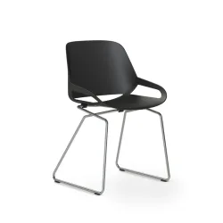 Aeris Numo conference chair Black - chrome/None without armrests, New - Comfortable seating