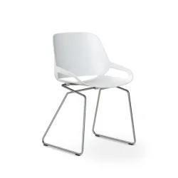 Aeris Numo conference chair White - chrome/None without armrests, New - Comfortable seating