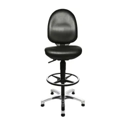 Office chair Topstar Tec without armrests, Black/Chrome-plated, New, Ergonomic chair - ideal for flexible working