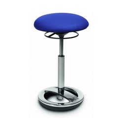 Bürohocker SITNESS HIGH BOB, Sitzhöhe 490 - 700 mm, Bezug blau Topstar
