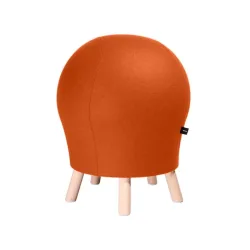 Hocker Sitness Alpine, mit integriertem Gymnastikball, Bezug 75 % Schurwolle, orange