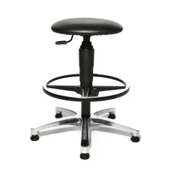 Office stool Topstar Tec Black/Chrome-plated, New, Dynamic sitting - ideal for healthy sitting