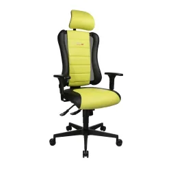 Office chair Topstar Sitness Racer RS with 1D armrests, Green/Black, New, Ergonomic chair - ideal for flexible working