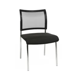 Topstar Visit Net conference chair Black/Chrome-plated without armrests, New - Perfect for office and reception