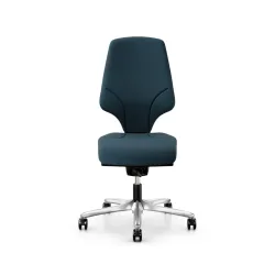 Office swivel chair Giroflex 64-3578 without armrests, Blue/Chrome-plated, New, Ergonomic chair - ideal for flexible working