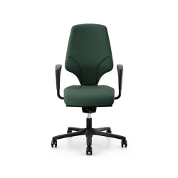 Office swivel chair Giroflex 64-3578 with 1D armrests, Dark green/Black, New, Ergonomic chair - ideal for flexible working