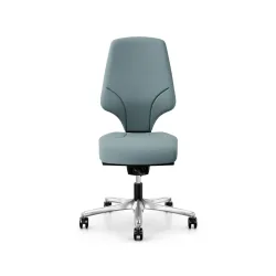Office swivel chair Giroflex 64-3578 without armrests, Light blue/Chrome-plated, New, Ergonomic chair - ideal for flexible working