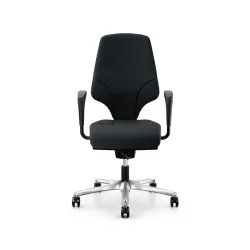 Office swivel chair Giroflex 64-3578 with 1D armrests, Black/Chrome-plated, New, Ergonomic chair - ideal for flexible working