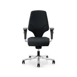 Office swivel chair Giroflex 64-3578 with 4D armrests, Black/Chrome-plated, New, Ergonomic chair - ideal for flexible working