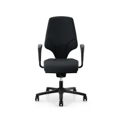 Office swivel chair Giroflex 64-3578 with 1D armrests, Black/Black, New, Ergonomic chair - ideal for flexible working