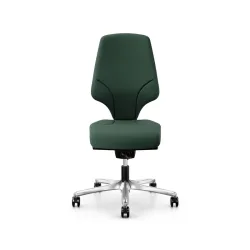 Office swivel chair Giroflex 64-3578 without armrests, Dark green/Chrome-plated, New, Ergonomic chair - ideal for flexible working