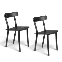 Outdoor chair Zuiver Friday, Black without armrests, New - Modern & weatherproof