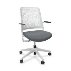 Office chair Sitag WithMe with fixed armrests, Gray/Light grey, New, Ergonomic chair - ideal for flexible working