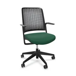 Office chair Sitag WithMe with fixed armrests, Green/Black, New, Ergonomic chair - ideal for flexible working