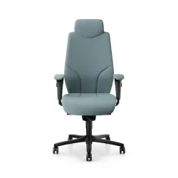 Giroflex 64-9778 executive chair with 4D armrests, Light blue/Black, New, Ergonomic chair - ideal for flexible working