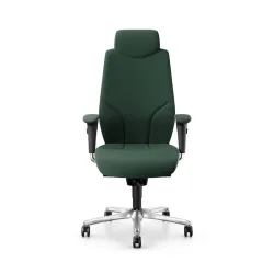 Giroflex 64-9778 executive chair with 4D armrests, Dark green/Chrome-plated, New, Ergonomic chair - ideal for flexible working