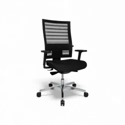 Office chair Topstar Tradingzone with 1D armrests, Black/Chrome-plated, New, Ergonomic chair - ideal for flexible working