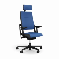 Office chair Sitag SitagXilium with headrest & with 4D armrests Blue/Black, New, Ergonomic chair - ideal for flexible working