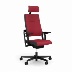 Office chair Sitag SitagXilium with headrest & with 4D armrests Red/Black, New, Ergonomic chair - ideal for flexible working