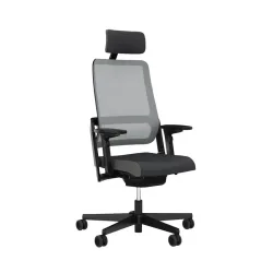 Office chair Sitag SitagXilium Mesh with headrest & with 4D armrests Gray/Black, New, Ergonomic chair - ideal for flexible working