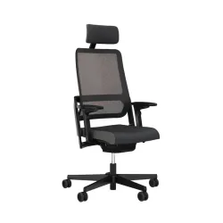 Office chair Sitag SitagXilium Mesh with headrest & with 4D armrests Black/Black, New, Ergonomic chair - ideal for flexible working